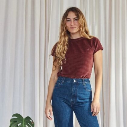 Gathered Detail Florence Half Sleeve V-Neck Dress